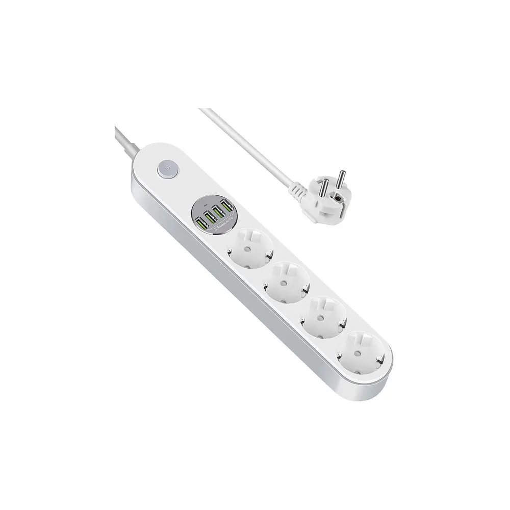 Faster (FUS-440) 4 Power Socket And 4 USB Port