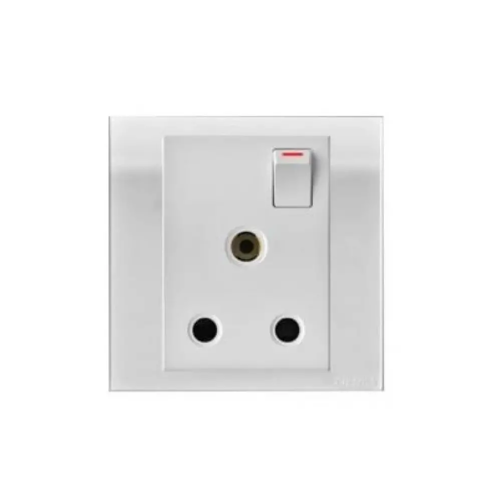 Orange Akoya 05Amp 3Pin Plain Switch Socket