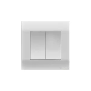 Orange Akoya 10Amp 2Gang 1Way Switch