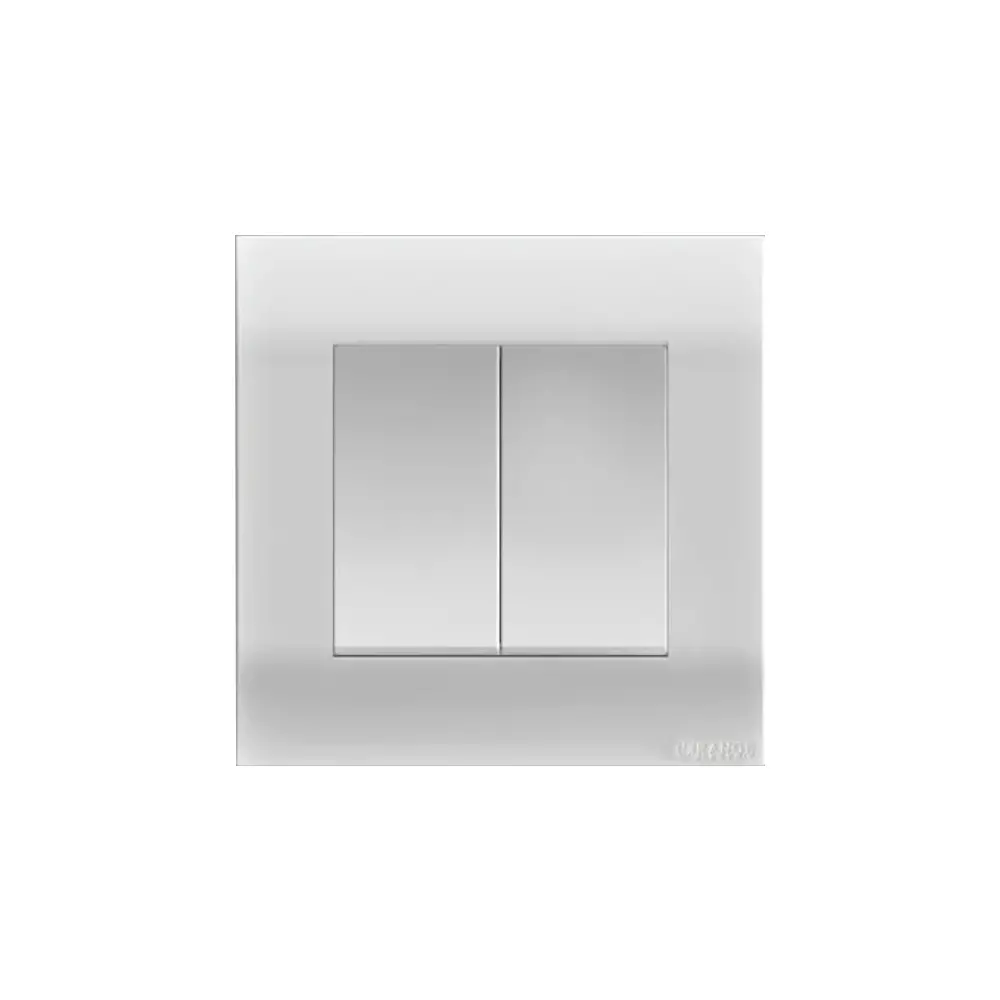 Orange Akoya 10Amp 2Gang 1Way Switch