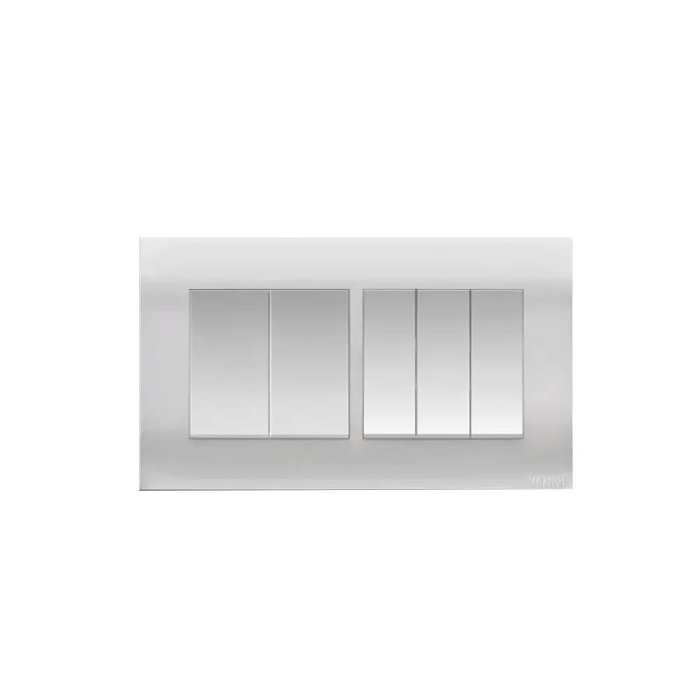 Orange Akoya 10Amp 5Gang 1Way Switch