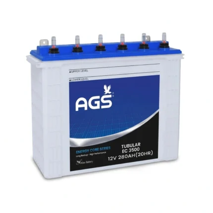 AGS Tubular Battery EC 3500 12V, 280 AH, 3.3KW Capacity