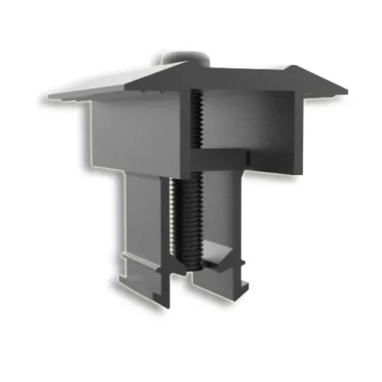 BHS Aluminum Mid Clamp for Solar Mount With Base & Bolt