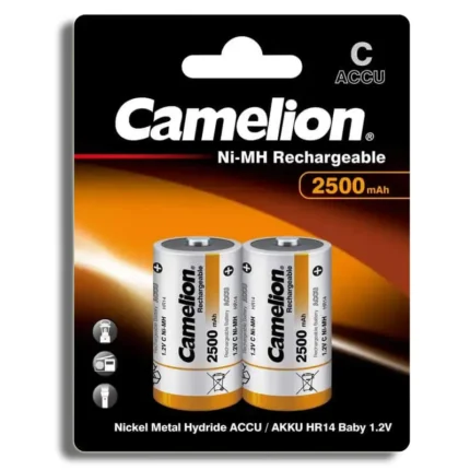 Camelion C Size Rechargeable Batteries 2500mAh (Pack of 2)