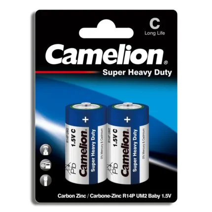 Camelion Super Heavy Duty 1.5V Batteries - C size (2 batteries)