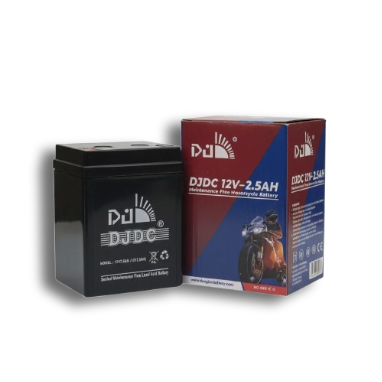 DJDC 12V 2.5Ah Maintenance Free Motorcycle Battery Durable Reliable & Long Lasting Power