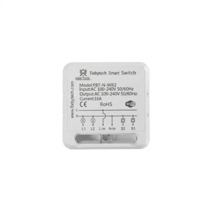 FBT N WR Mini Smart Switch 16A 2 Gang Works with Smart Life App Alexa Google Home