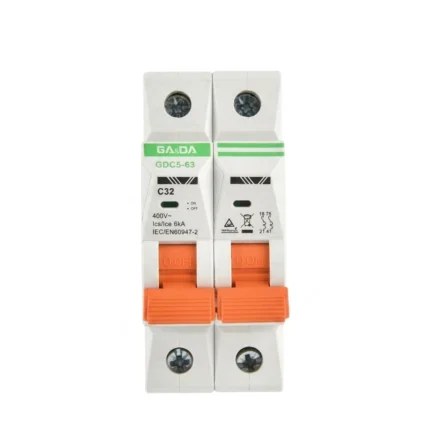 GA&DA GDC5 63 2P AC MCB Circuit breaker Durable 400V AC Circuit Breaker for Reliable Electrical Protection 32A