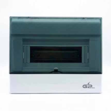 GP Electrical Metal Base Plastic Front Toggle Open Distribution Box