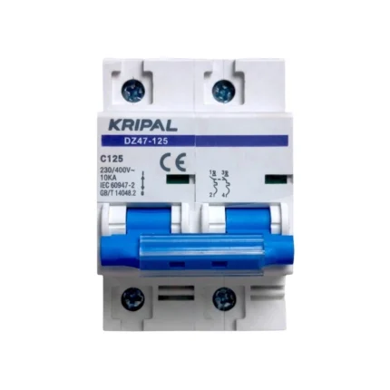 Kripal DZ47 125 2-Pole 125A AC Miniature Circuit Breaker MCB