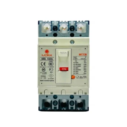MORA 988 103b 100A 3 Pole MCCB _ AC Molded Case Circuit Breaker