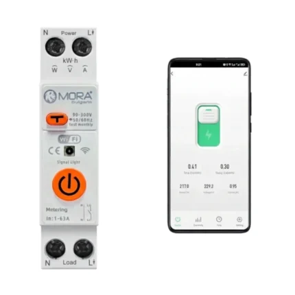 MORA Smart WiFi 10 in 1 63A Protector Switch Overload, Voltage, Leakage Protected _ Timer App Control