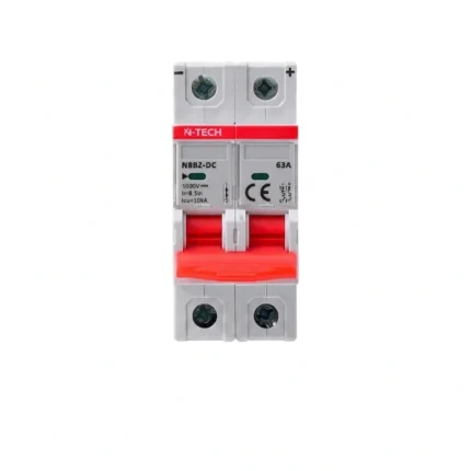 N Tech N8BZ 2 Pole 63A DC MCB Overload & Short Circuit Protection