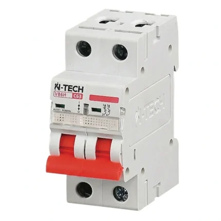 N Tech VB6H 2 Pole AC MCB Overload & Short Circuit Protection