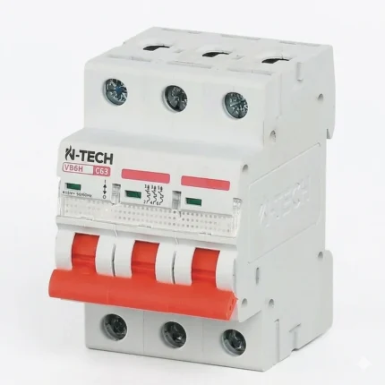 N Tech VB6H 3 Pole AC MCB Overload & Short Circuit Protection