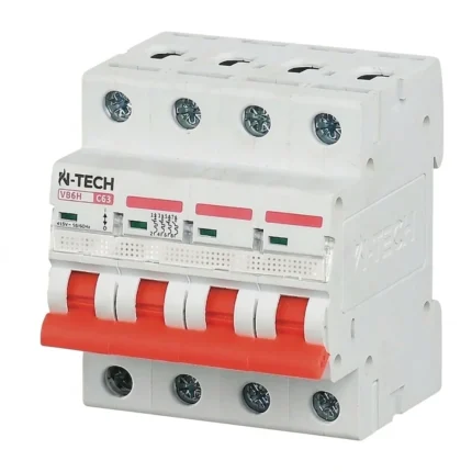 N Tech VB6H 4 Pole AC MCB Overload & Short Circuit Protection