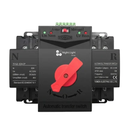 TOMZN TOQ3 2P 63A DC Single Phase Din Rail DC Dual Power Automatic Transfer Switch ATS