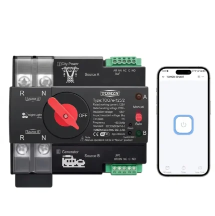 TOMZN TOQ7e 125_2P Automatic Transfer Switch 125A _ Dual Power Changeover with WiFi Control