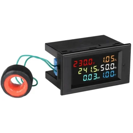 Tense 6 IN 1 80 300V AC Digital Voltmeter Ammeter Power KWH Meter Watt Meter 100A 4 Colors LCD Display