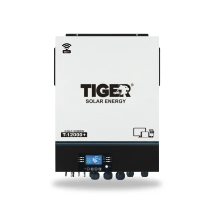 Tiger T 12000 Gold Series 11kW Hybrid solar Inverter With 12000W PV Built in WiFi Dual Output RGB Lights Touch Display