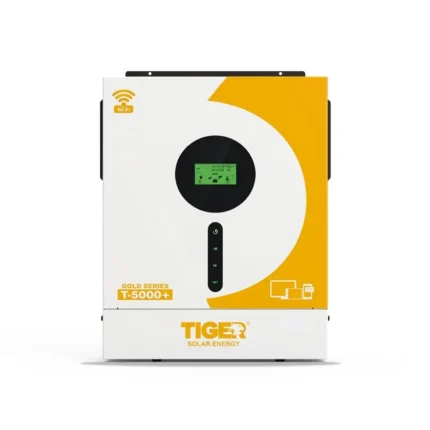 Tiger T 5000+ Gold Series 3.6kW Hybrid Solar Inverter With 5000W PV Built in WiFi Dual Output RGB Lights Touch Display