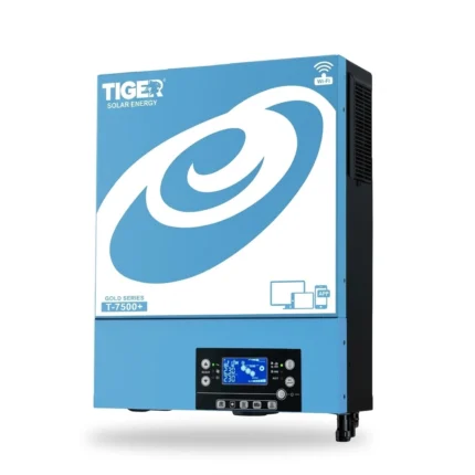 Tiger T 7500+ Gold Series 4.5kW Hybrid Solar Inverter With 7500W PV Dual Input Builtin WiFi 3 Outputs BMS Port