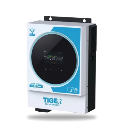 Tiger T 9200+ Gold Series 6kW Hybrid Solar Inverter With 9200W PV Dual Output Built- in WiFi Pure Sine Wave BMS Port