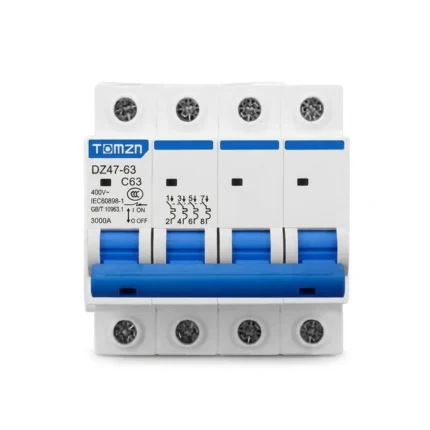 Tomzn 4 Pole 63A AC MCB Circuit Breaker
