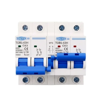 Tomzn AC 2P+2P MTS Dual power Manual transfer switch Circuit breaker MCB 50HZ_60HZ Change Over