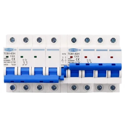 Tomzn AC 4P+4P 63A MTS Dual power Manual transfer switch Circuit breaker MCB 50HZ_60HZ Change Over