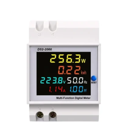 Tomzn D52 2066 6IN1 din rail AC 220V 100A Voltage Current KWH Electric energy meter with Frequency and Power Factor