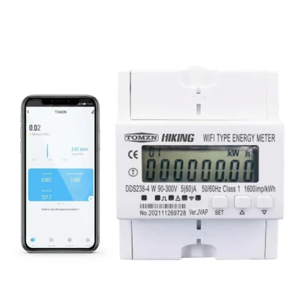 Tomzn HIKING DDS238 4 60A WIFI Smart Energy Meter Kwh Monitoring Circuit breaker Timer with voltage current protection Single Phase