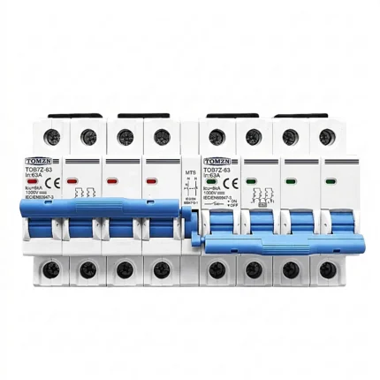 Tomzn TOB7Z 63 4P+4P 63A DC MTS Dual Power Manual Transfer Switch Circuit breaker for PV system