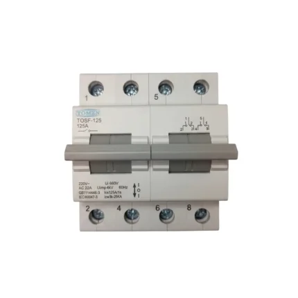 Tomzn TOSF 125 2P 125A MTS Dual Power Manual Transfer Isolating Switch Interlock Circuit Breaker TOMZN breaker type Change Over