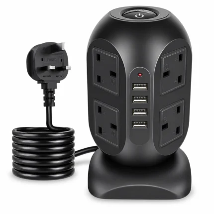 Tower Extension Lead with USB 8 Way Outlets