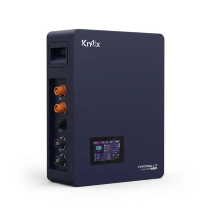 KNOX Lithium LFP LIO 3.84 IP54 Powerwall 4.15 Battery 51.2vdc 100AH 1.5C Touch LCD, five year complete BMS or Cell replacement warranty, wall mount battery