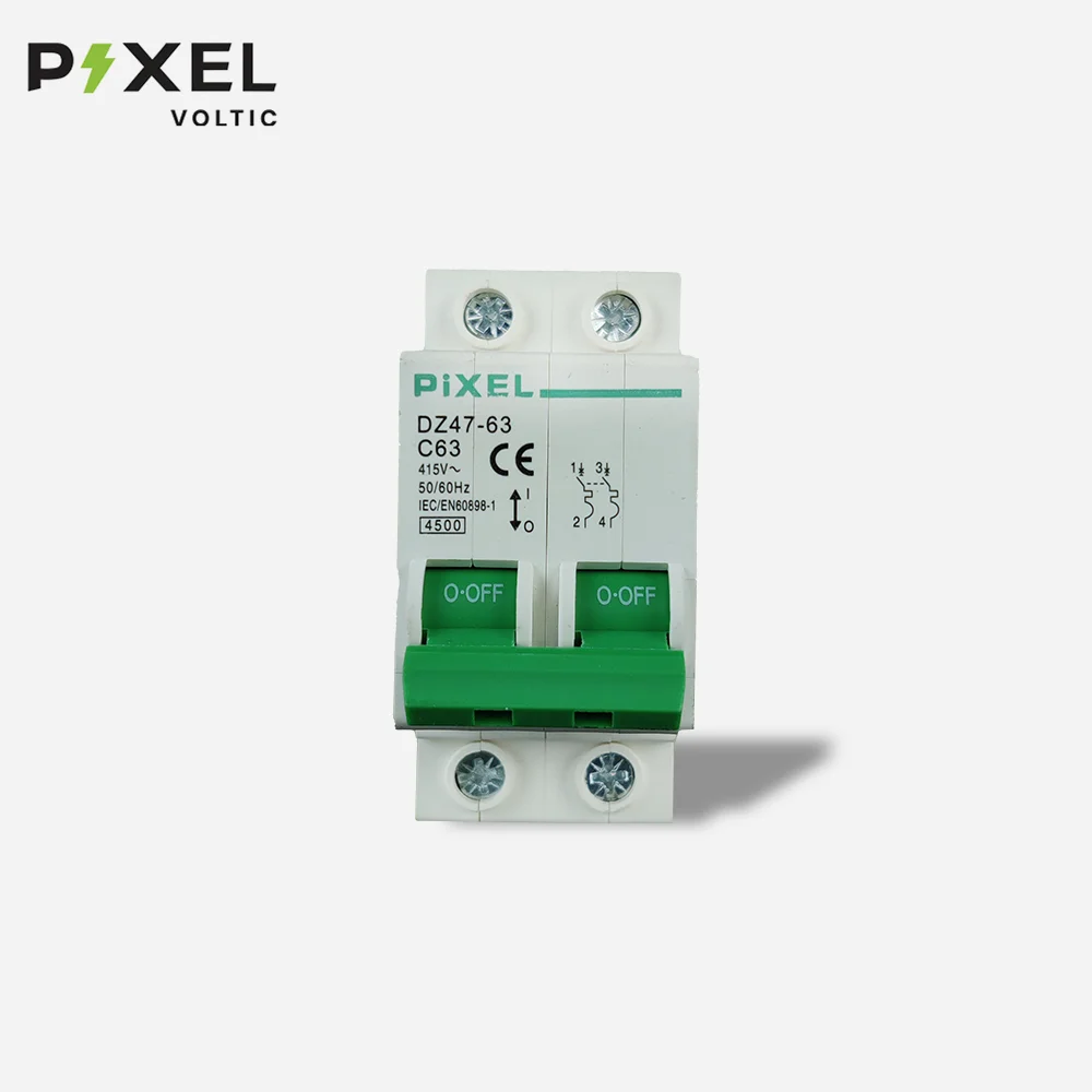 Pixel 2P AC MCB 63A Breaker Pixel 2P AC MCB 63A Breaker